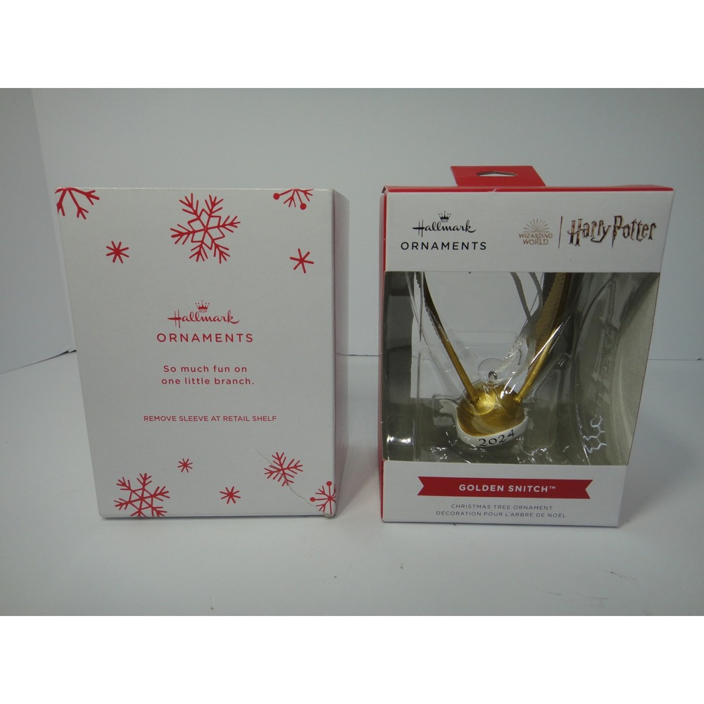 Hallmark 2024 Harry Potter Golden Snitch Christmas Ornament Wizarding World NEW